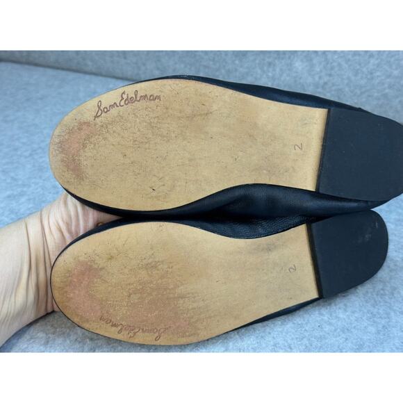 Sam Edelman Flats Ballet Felicia 2 Black Nappa Leather - Girls' Size 2M - Picture 5 of 8